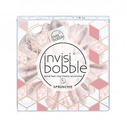 Invisibobble Sprunchie My Precious - Резинка-браслет для волос, розовый мрамор, 3шт