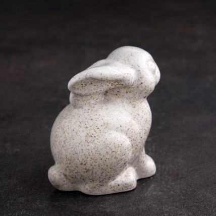 Сувенир Кролик под серый камень, фарфор