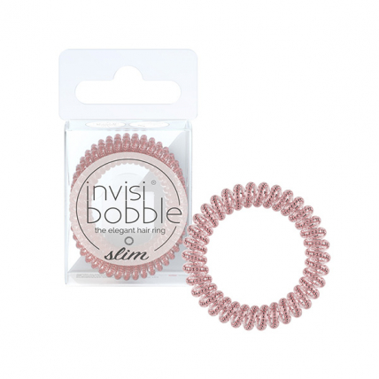 Invisibobble  SLIM Pink Monocle -Резинка-браслет для волос, розовое золото, 3шт