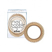 Invisibobble SLIM Bronze Me Pretty - Резинка-браслет для волос, мерцающая бронзовая, 3шт