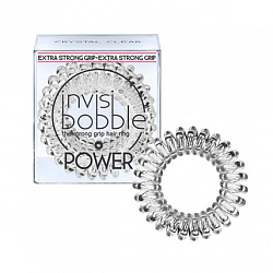 Invisibobble POWER Crystal Clear - Резинка-браслет для волос, прозрачная, 3шт