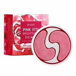 Petitfee Pink Vita Brightening - Тканевые патчи для глаз против темных кругов, 60шт