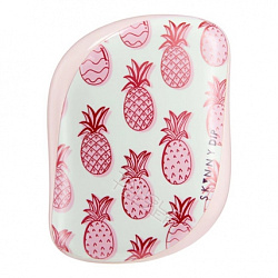 Tangle Teezer Compact Styler Skinny Dip Pineapple - Расческа для волос, розовый/белый