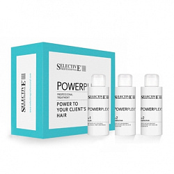 Selective Professional Powerplex - Набор для двухшаговой процедуры предотвращения повреждения волос, 3*100мл