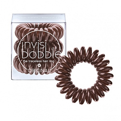 Invisibobble ORIGINAL Pretzel Brown - Резинка-браслет для волос, коричневая, 3шт