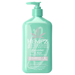 Hempz Actives Cucumber & Aloe Moisturizer - Молочко для тела с церамидами Огурец и Алое, 500мл