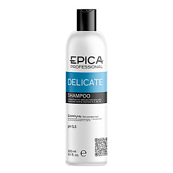 Epica Delicate - Бессульатный шампунь с гиалуроновой кислотой и витаминами, 300мл