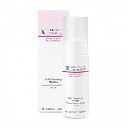 Janssen Cosmetics Sensitive Skin Soft Cleansing Mousse - Мусс нежный очищающий для кожи лица, 150мл