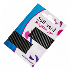 Sibel - Невидимки гладкие черные 50мм (24шт)