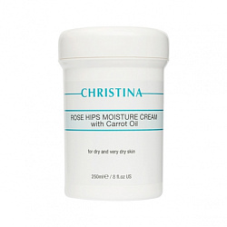 Christina Rose Hips Moisture Cream with Carrot Oil - Крем увлажняющий с маслом шиповника и морковным маслом, 250мл