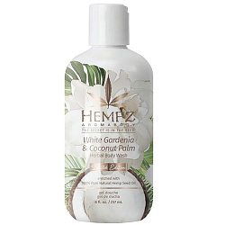 Hempz White Gardenia & Coconut Palm Herbal Body Wash - Гель для душа Белая Гардения и Кокос, 237мл