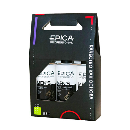 Epica MEN`S - Набор (шампунь 250мл+кондиционер 250мл + универсальный шампунь для волос и тела 250 мл)