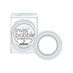 Invisibobble SLIM Crystal Clear - Резинка-браслет для волос, прозрачная, 3шт