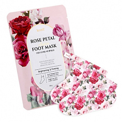 Koelf Rose Petal Satin Leg Mask - Маска-носочки для ног, 16г