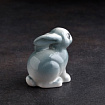 Сувенир Кролик серый, фарфор, эффектарная глазурь, 6,5см