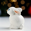 Сувенир Кролик, белый, фарфор, 6 см