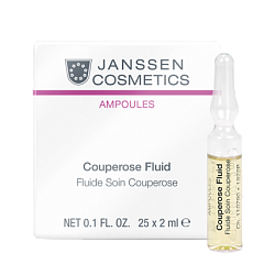 Janssen Cosmetics Couperose Fluid - Концентрат сосудоукрепляющий для кожи с куперозом, 3*2мл