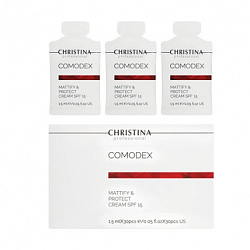 Christina Comodex Mattify & Protect Cream SPF15 - Крем матирующий защитный, 30*1.5мл