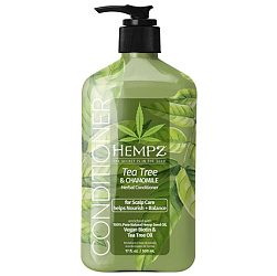 Hempz Tea Tree & Chamomile Herbal Conditioner - Кондиционер Здоровые волосы Чайное дерево и Ромашка, 500мл