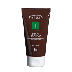 Sim Sensitive System 4 - Терапевтический шампунь №1 для нормальной и жирной кожи головы, 75 мл