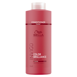 Wella Professionals Invigo Brilliance - Бальзам-уход для защиты цвета окрашенных жестких волос, 1000мл