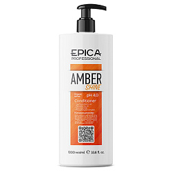 Epica Amber shine Organic - Кондиционер для востановления и питания волос, 1000мл