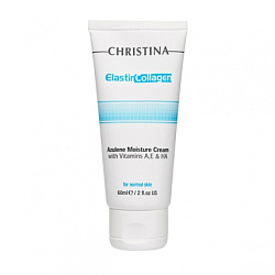 Christina Elastin Collagen Azulene Moisture Cream with Vit. A, E & HA - Крем азуленовый увлажняющий с коллагеном и эластином, 60мл